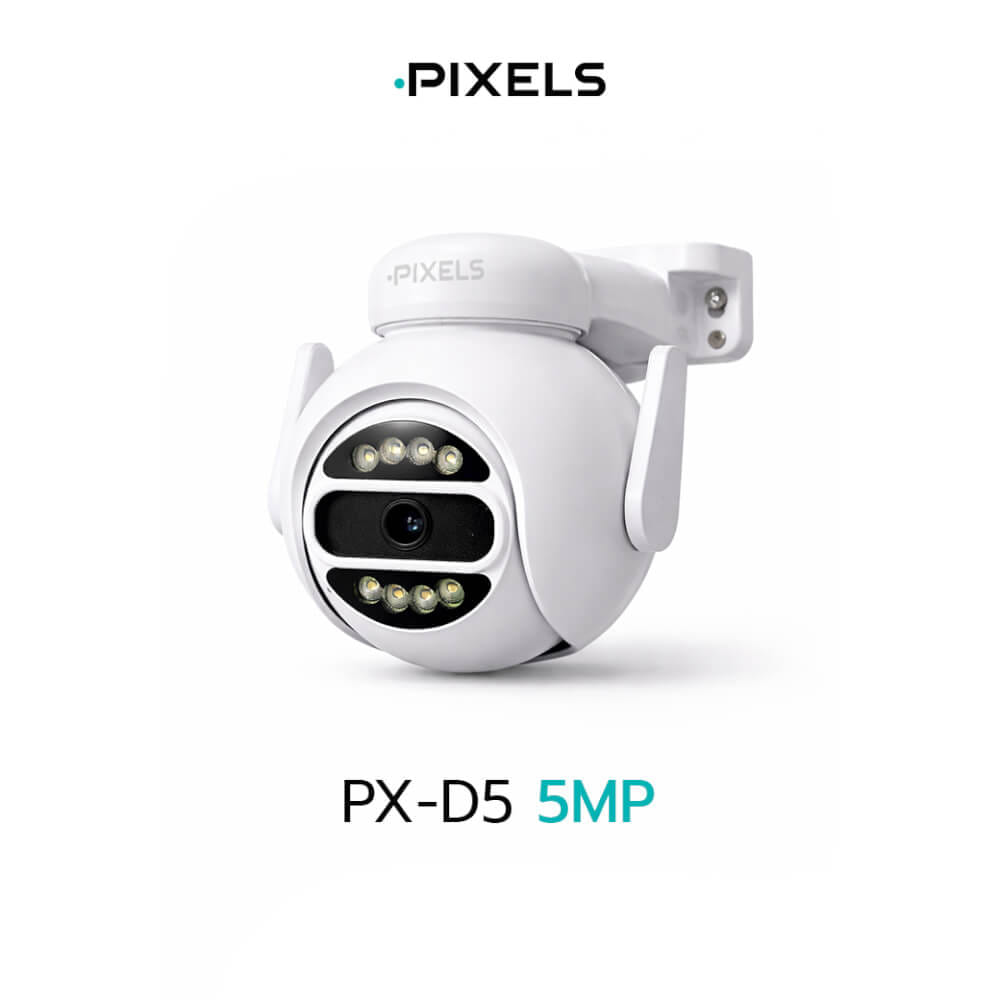 กล้องวงจรปิดไร้สาย PIXELS CCTV PX-D5 AI WIFI CAMERA 5 MP ใช้งานได้ทั้งภายในและภายนอก_0